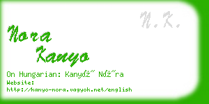nora kanyo business card
